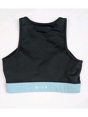 WILO Size Small Australia Sports Bra Black & Teal w/ Pads